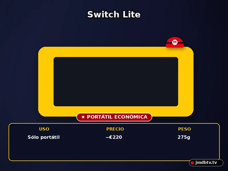 Nintendo Switch Lite para jugar Mario Bros — portátil económica