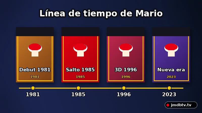 Línea de tiempo de Mario Bros — de Donkey Kong 1981 a Super Mario Bros Wonder